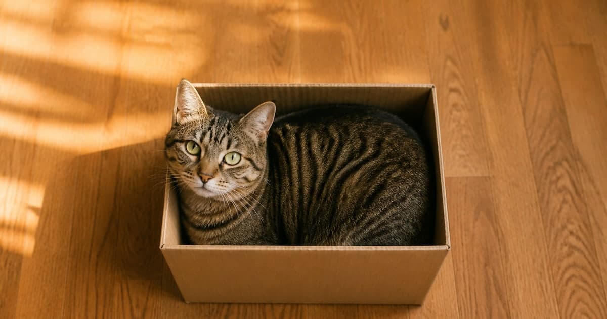 猫はなぜ箱が好き？錯視の四角にも座る実験でわかったこと