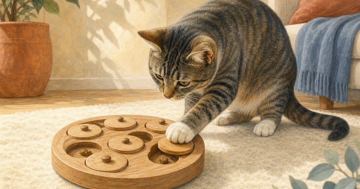 猫の知育おもちゃは効果ある？研究でわかること